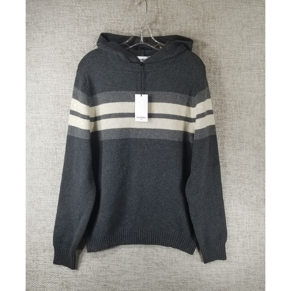 Goodfellow & Co. Hooded Sweater‎ SOFT Natural Gray Beige Men's S NEW